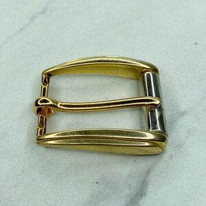 Liz Claiborne Vintage 1996 Gold and Silver Tone Basic Simple Belt Buckle